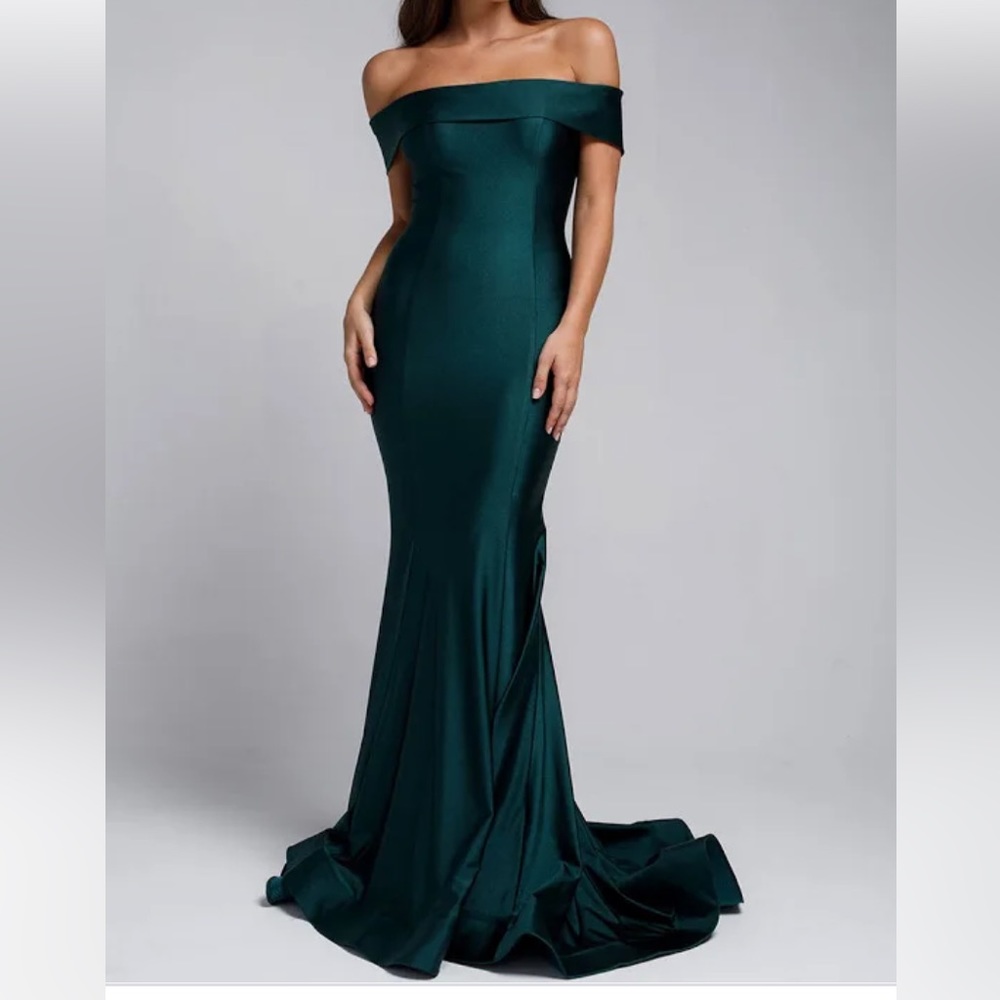 Amelia Couture Bodycon Off Shoulder Mermaid Long Evening  Formal Dress 14